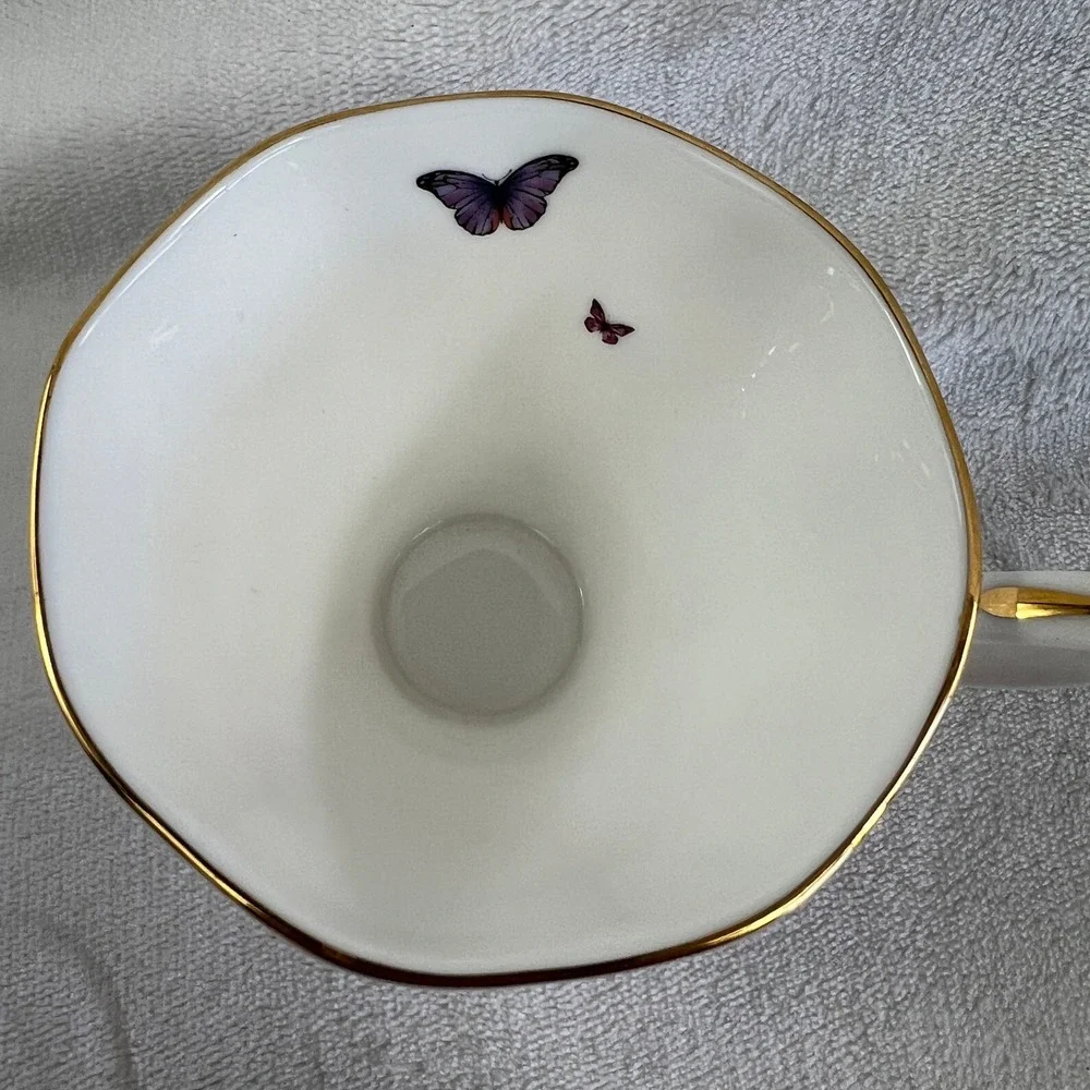 Royal Albert Miranda Kerr Friendship Teacup Saucer 8 Piece Set Floral Butterfly